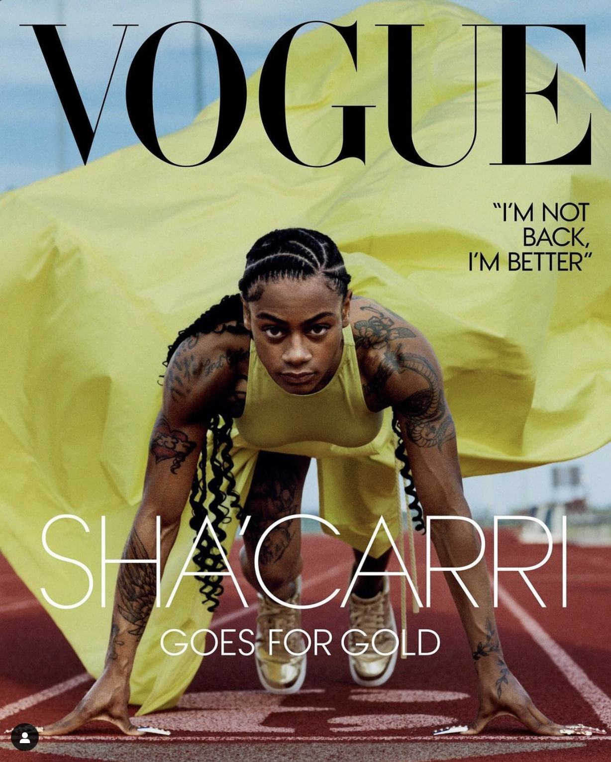 Sha’Carri Richardson Wins Silver Medal in Paris, Fronts Vogue US August Olympics Issue