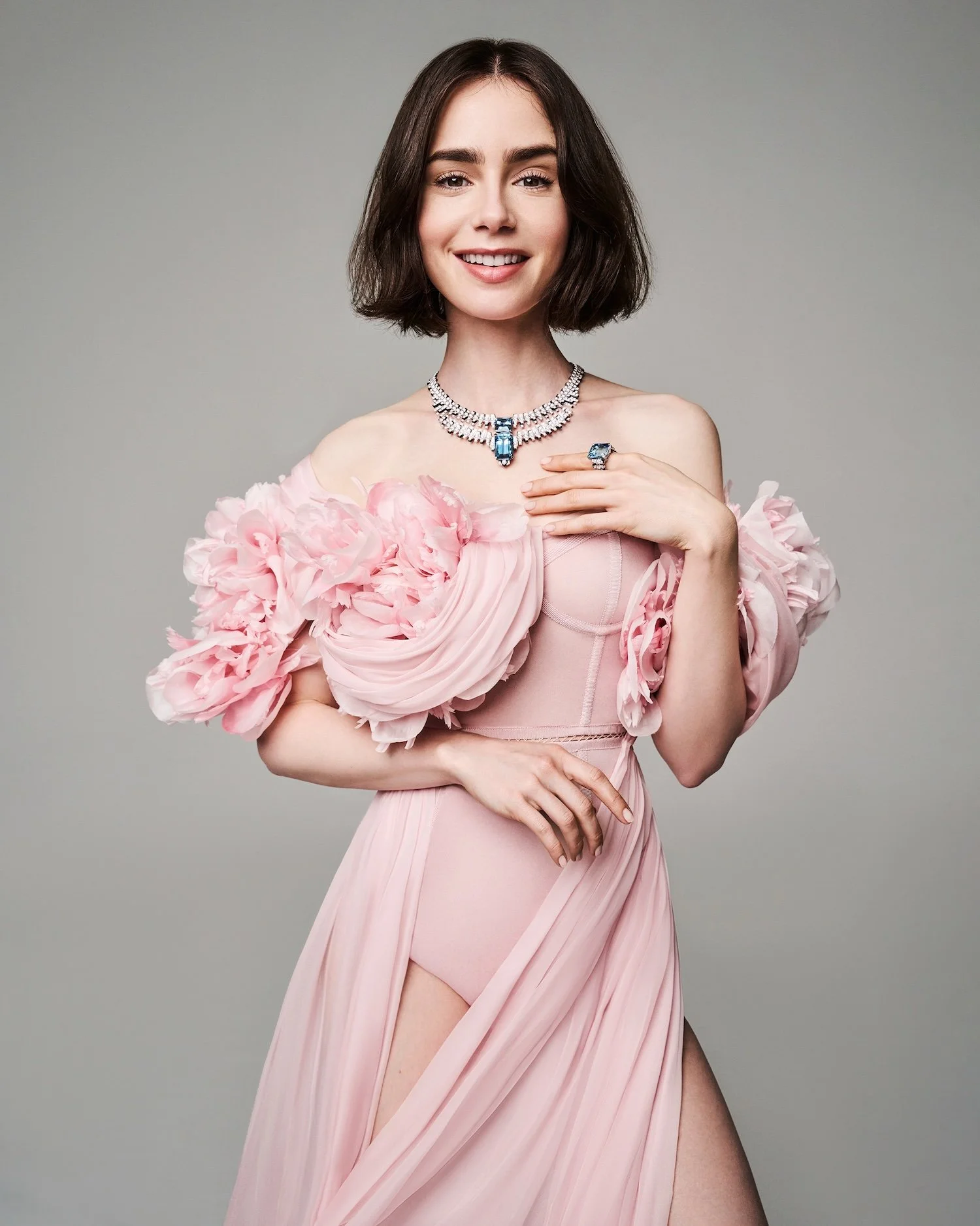 Lily Collins in Cartier for Bazaar Thailand's 'Beyond the Spotlight' by Benjamin Becker