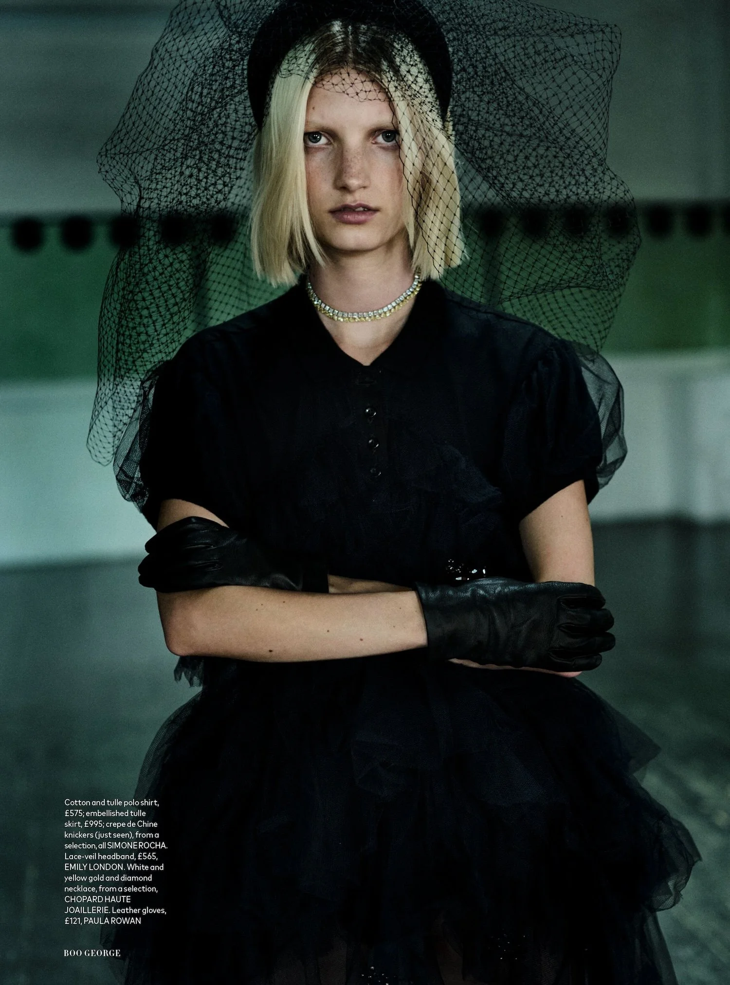 Kristin Drab in 'All About Yves' by Boo George for Harper's Bazaar UK October 2024