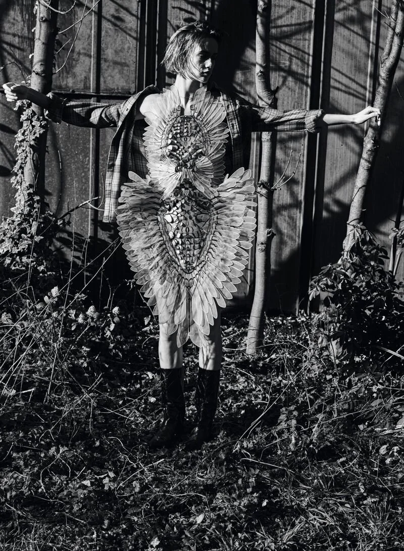 Quinn Mora by Nathaniel Goldberg in 'Couture Gets Real' for V Magazine May 2021