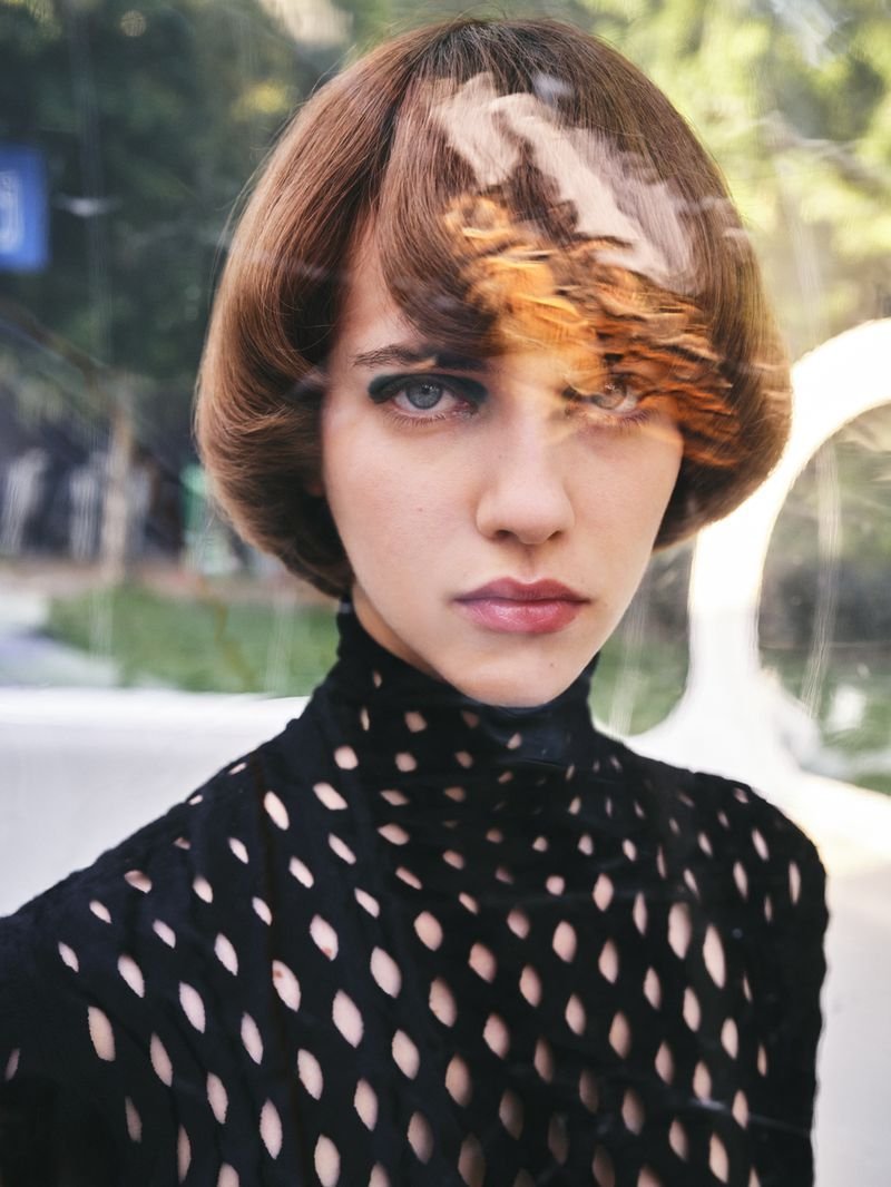 Olivia Martin's Nature Cocoon in 'Green Shelter' by Johan Sandberg for Vogue Greece