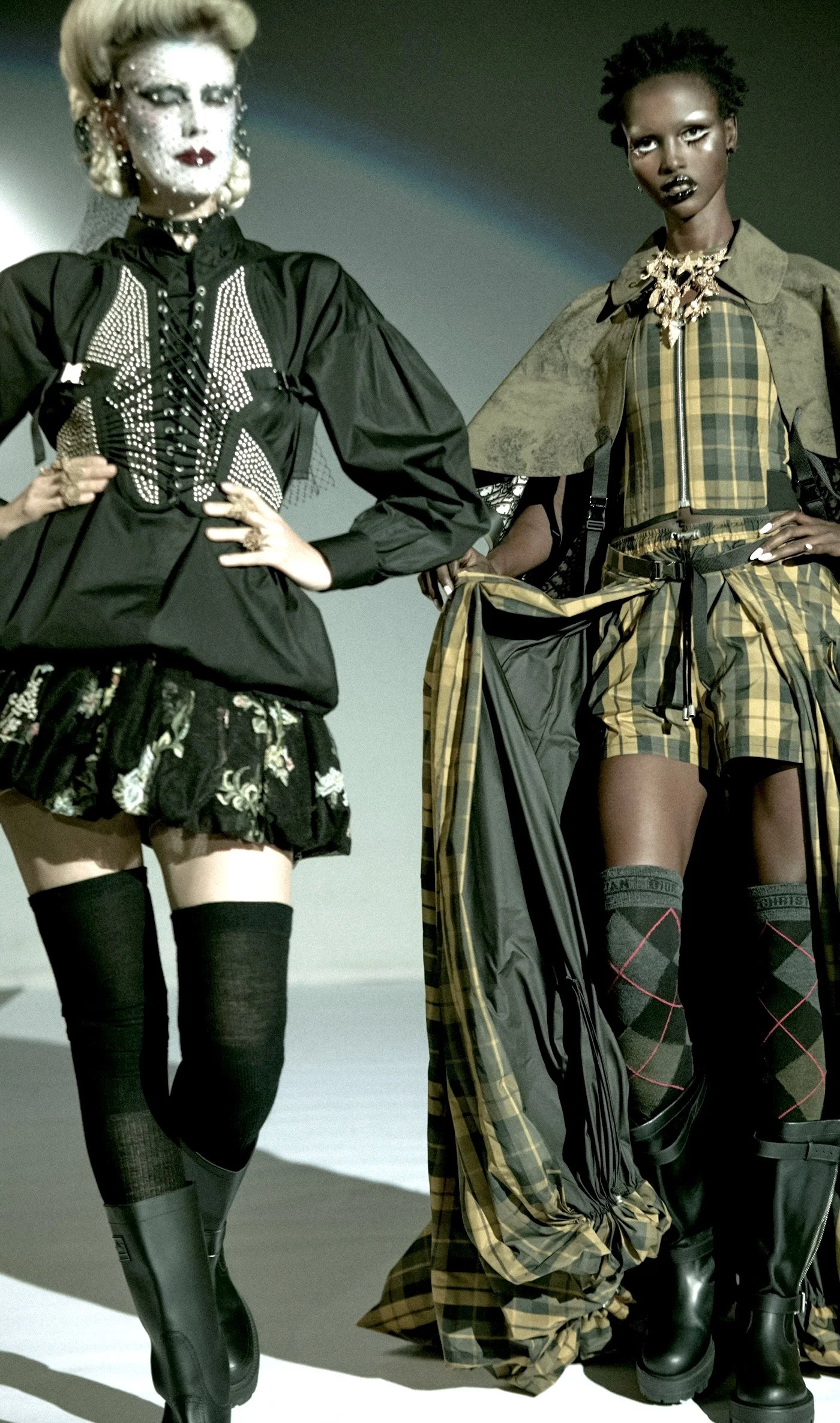 Agness Deyn, Amar Akway Do Old School Runway Glam for W Magazine by Carlijn Jacobs