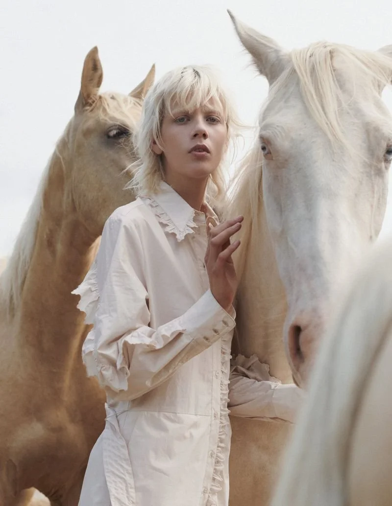 Marjan Jonkman's Serene Love of Palomino Colors for Tush Magazine FW 2021