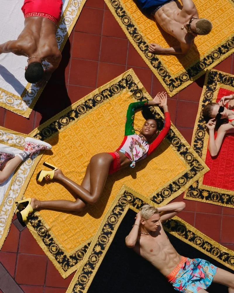 Camille Summers-Valli Flashes 'La Vacanza Mini' VERSACE SS2021 Beachwear