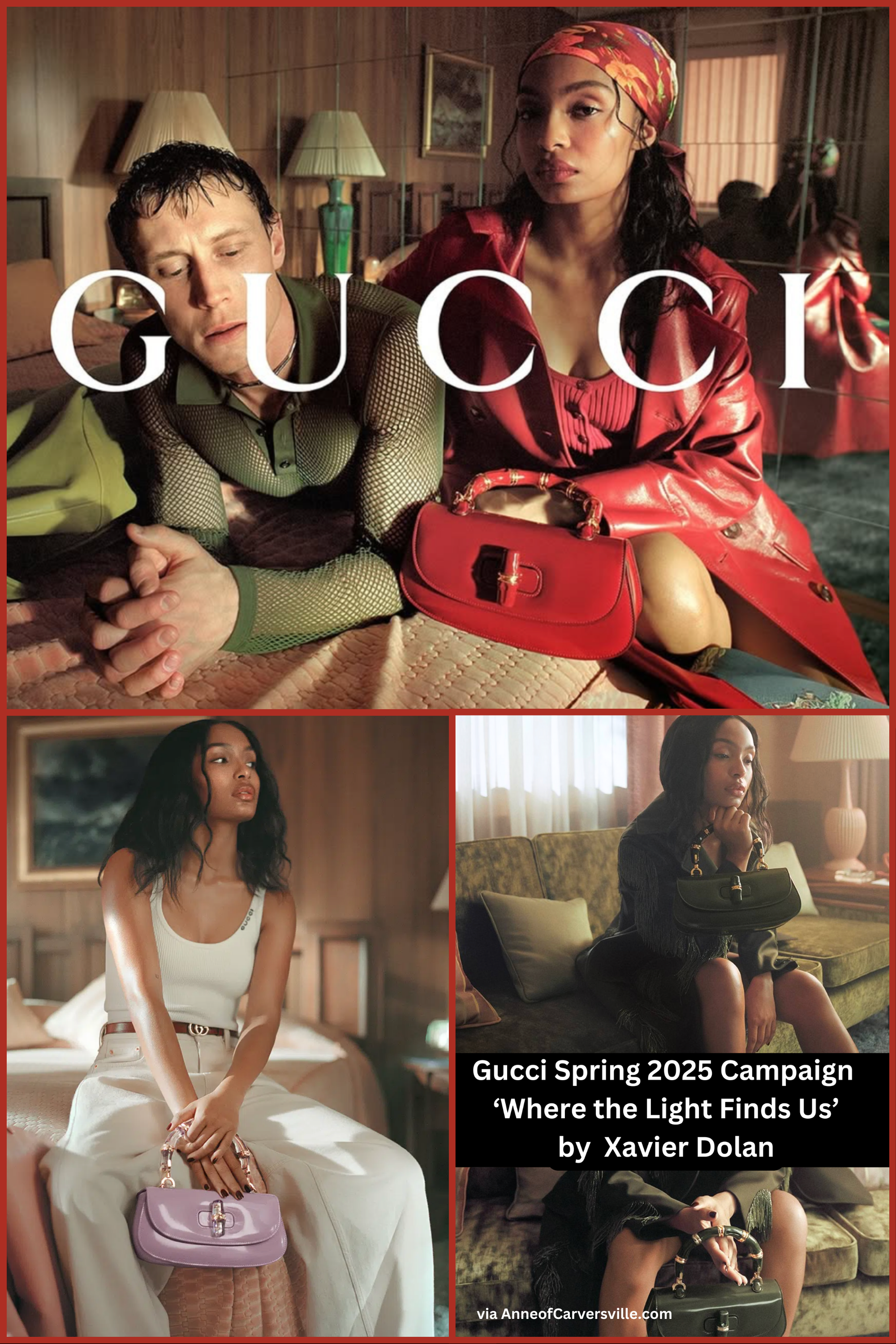 Gucci Spring 2025 Campaign with Yara Shahidi and George MacKay by Xavier Dolan