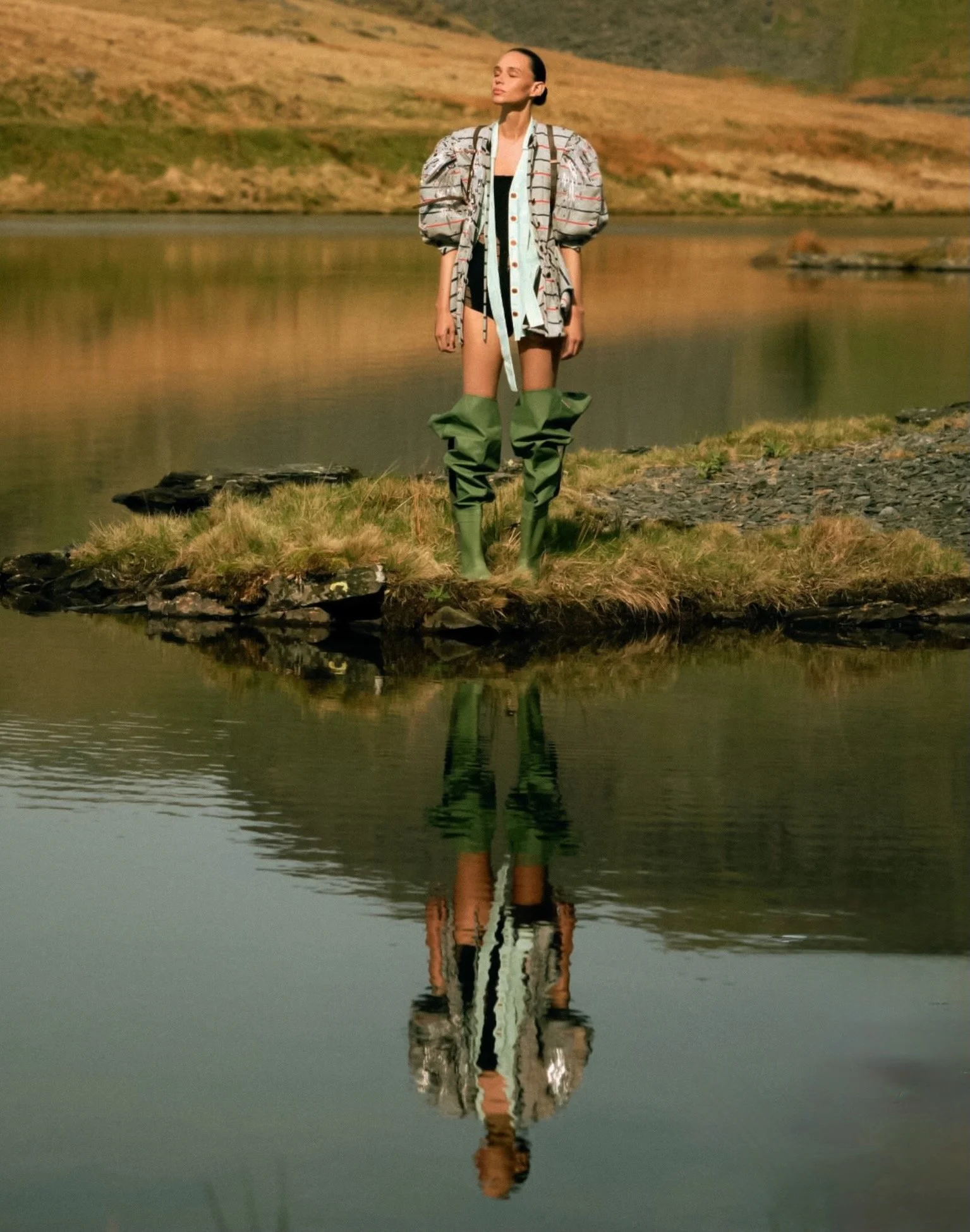 Binx Walton in 'Peak Season' Outdoor Elegance by Malick Bodian for Vogue UK July 2025