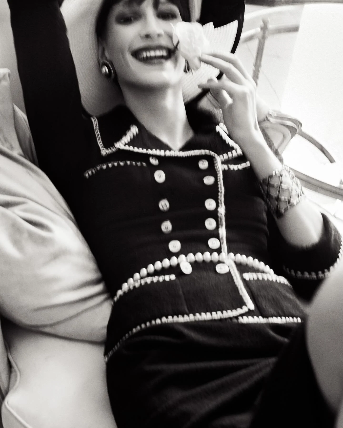 French Vogue September Tributes Haute Couture with Jeanne Cadieu in Chanel Cover