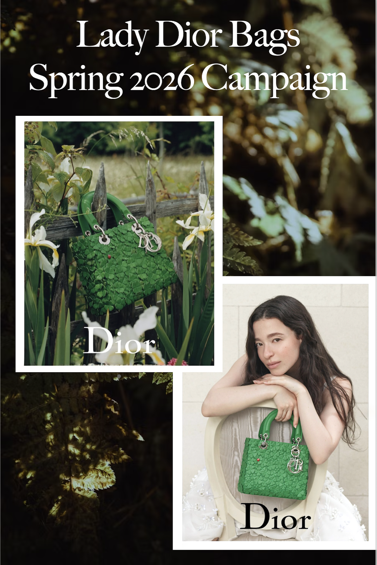 Jonathan Anderson's First Lady Dior Handbag Campaign with Mia, Greta and Mikey