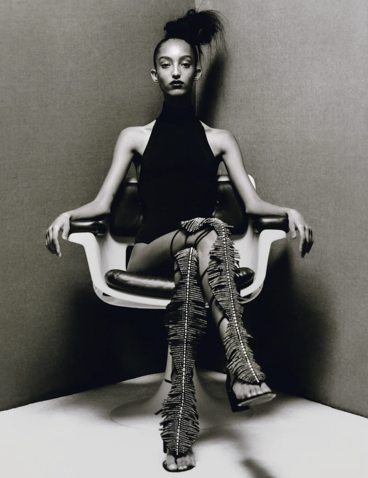 Mona Tougaard Wears Alaïa by Pieter Muller in i-D No. 364 by Luis Alberto Rodriguez