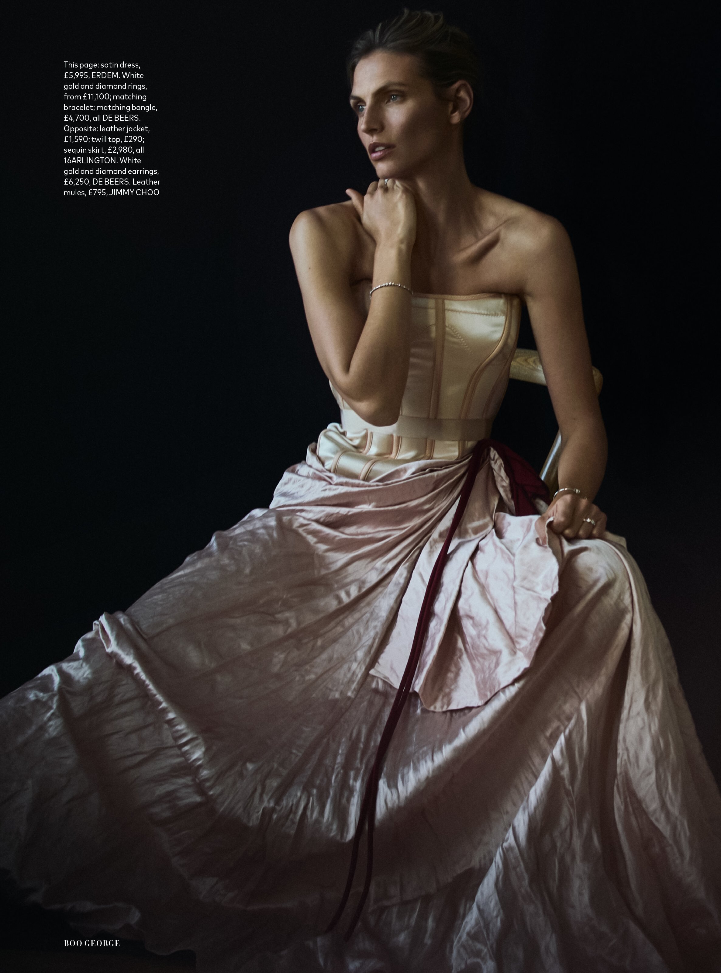 Karlina Caune in 'Age of Elegance' Holiday Style in Bazaar UK by Boo George