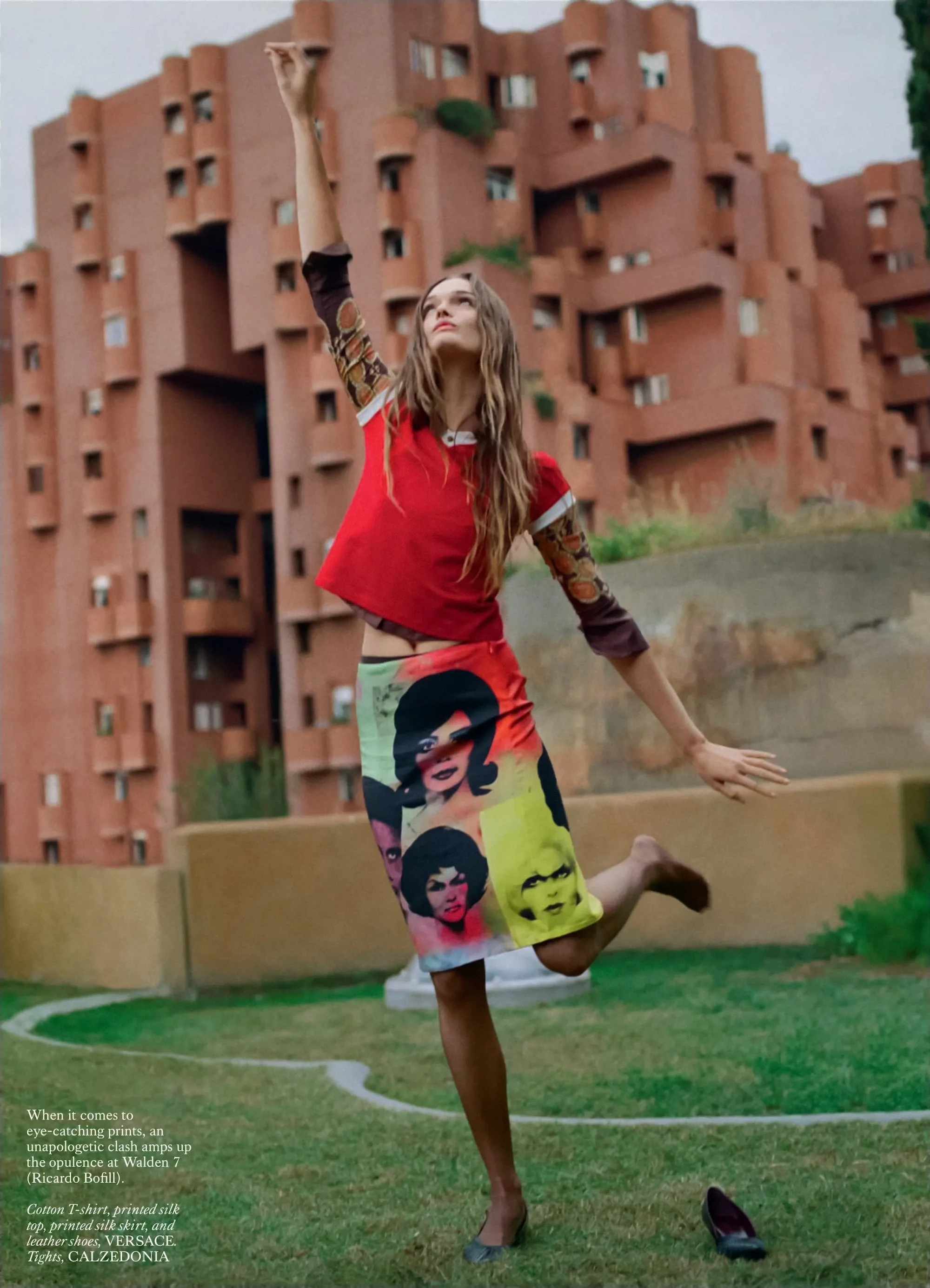 Lulu Tenney in Action in Barcelona, Lensed by Sebastian Faena for Vogue UK February
