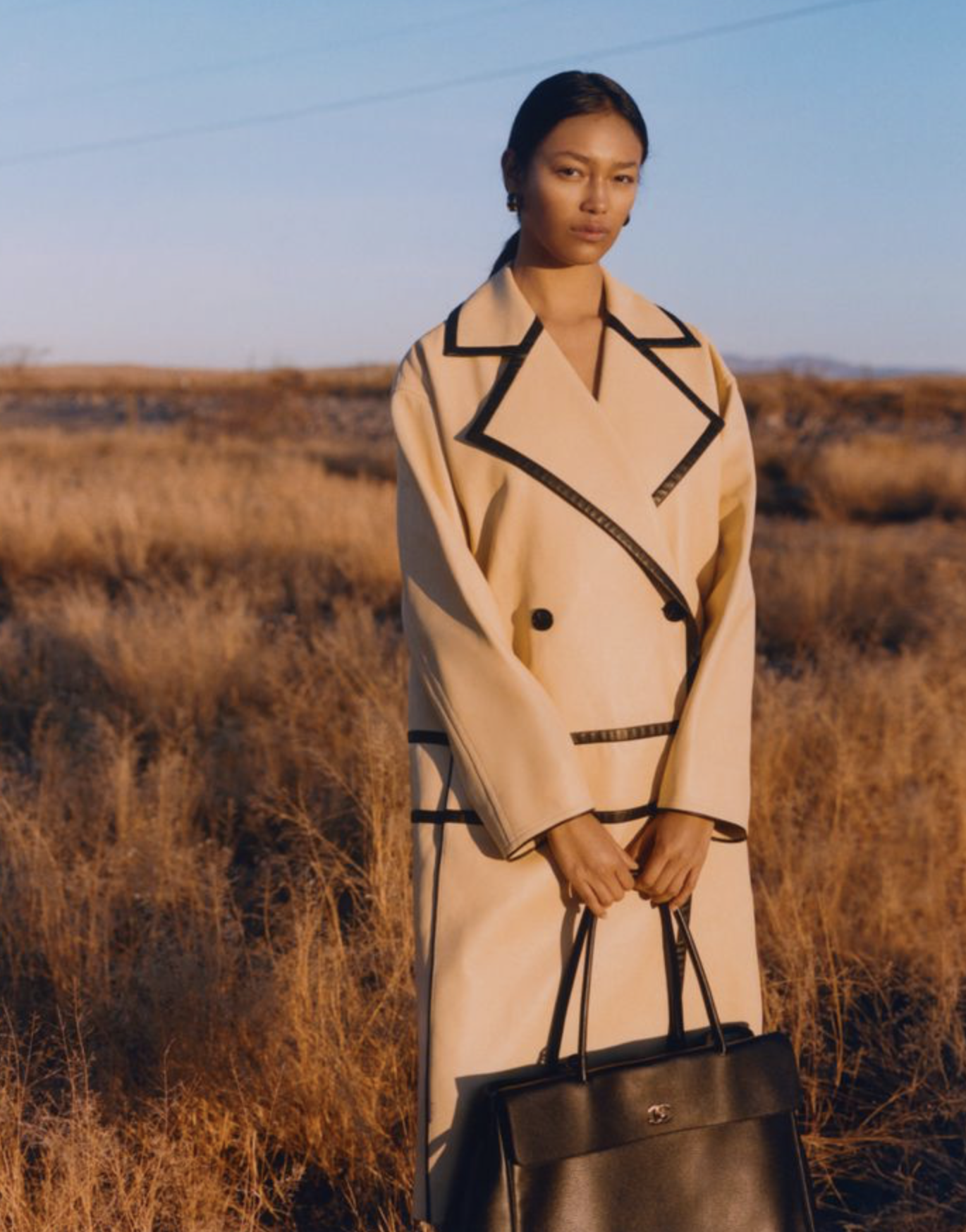 Aneken Zaldiva in Chanel in Marfa, Texas for Vogue Poland March 2026