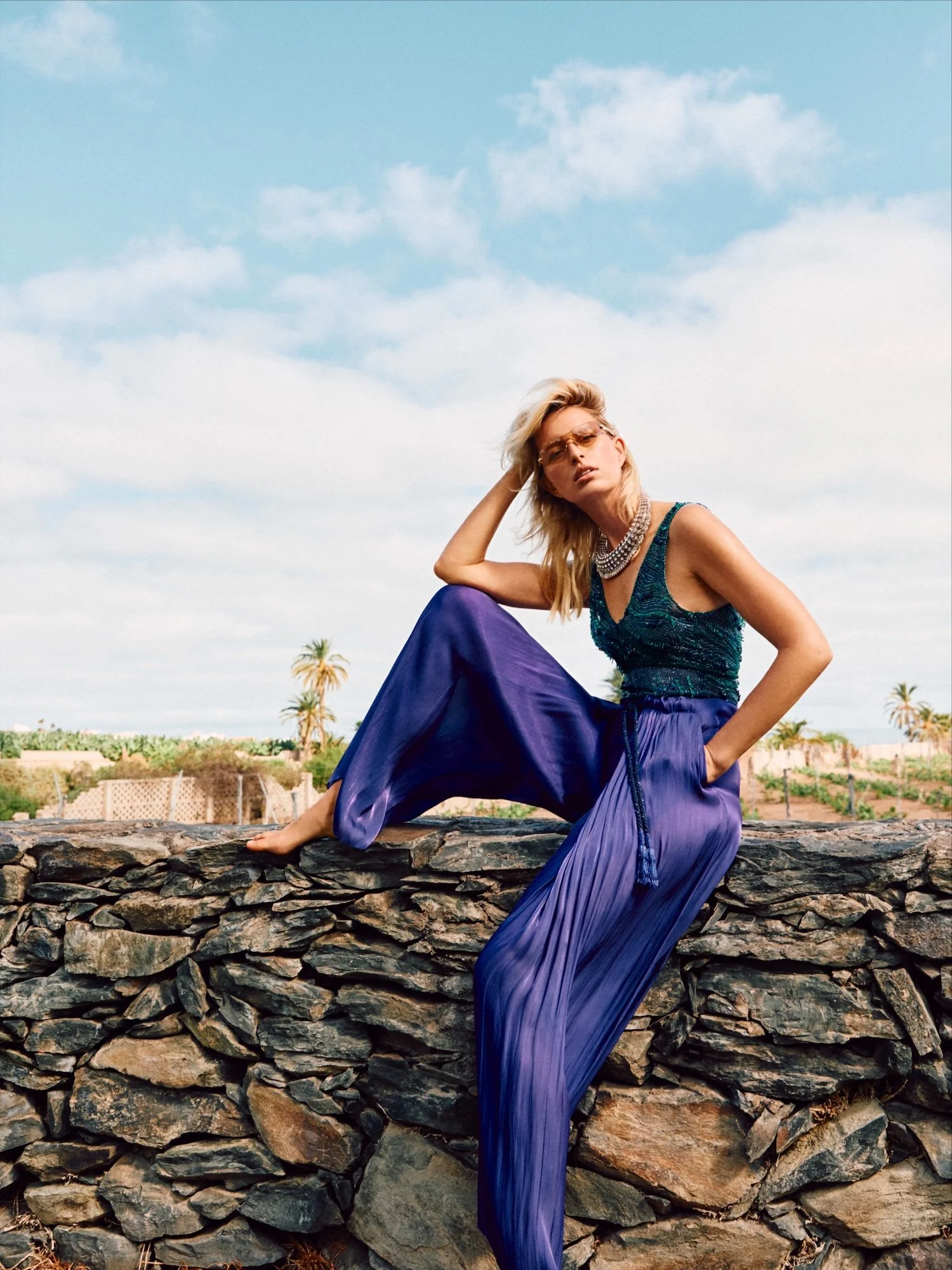 Karolina Kurkova in the Canary Islands for Harper's Bazaar Spain