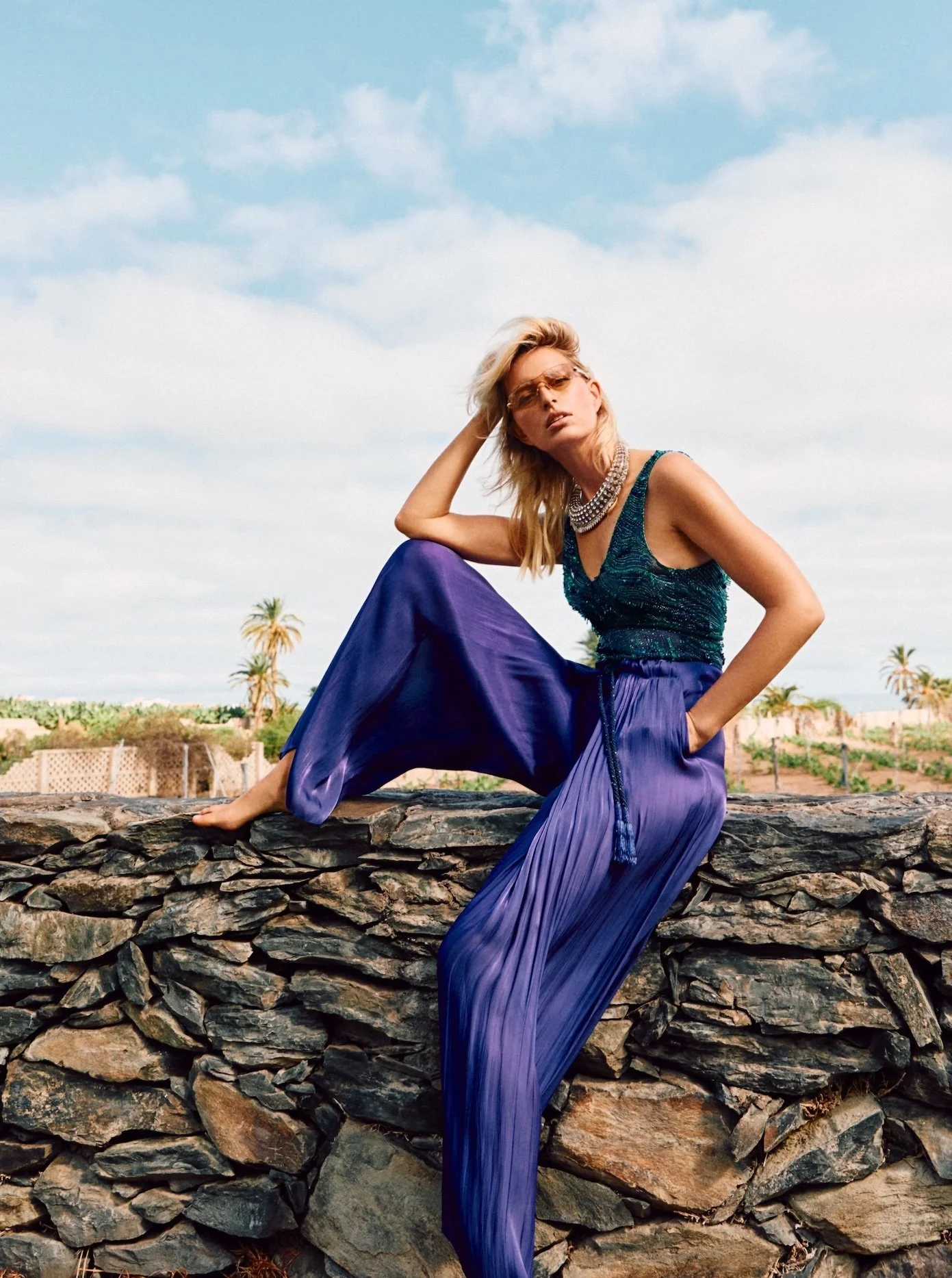 Karolina Kurkova in the Canary Islands for Harper's Bazaar Spain April 2026