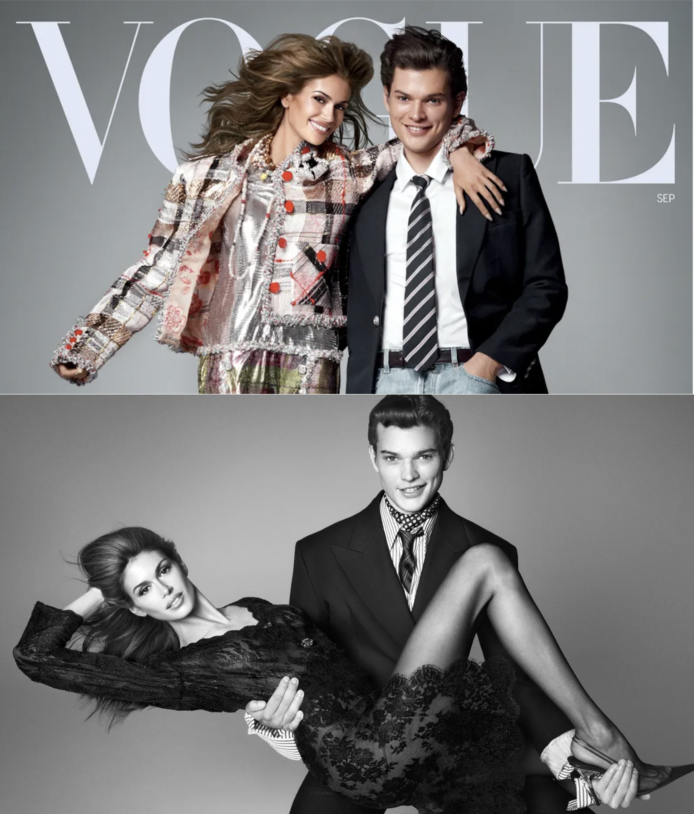 Vogue September 2026 Hugs Kaia and Homer in Meisel Fall Fashion Debut