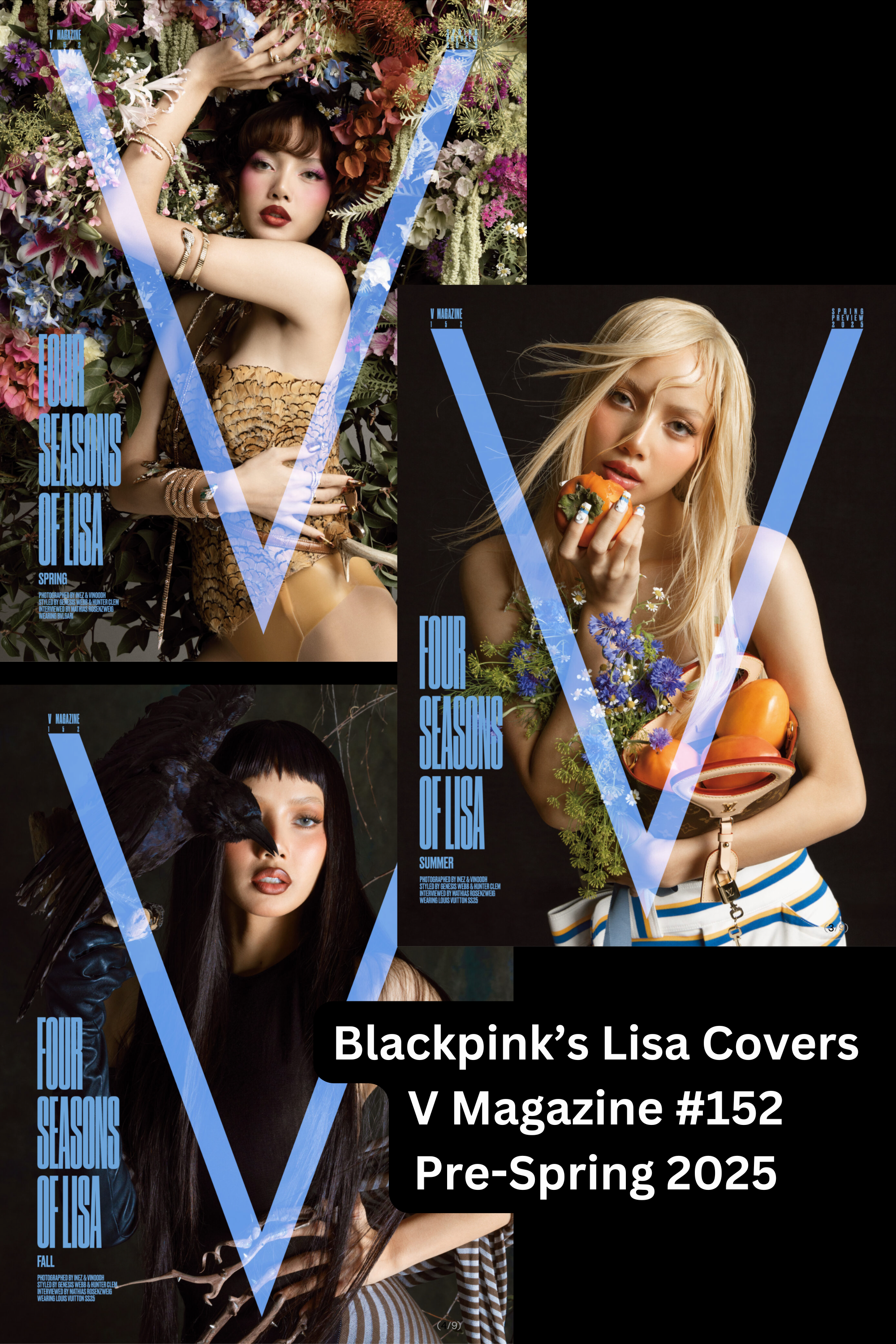 Lisa of BLACKPINK Covers V Magazine #152 Four Seasons Lensed