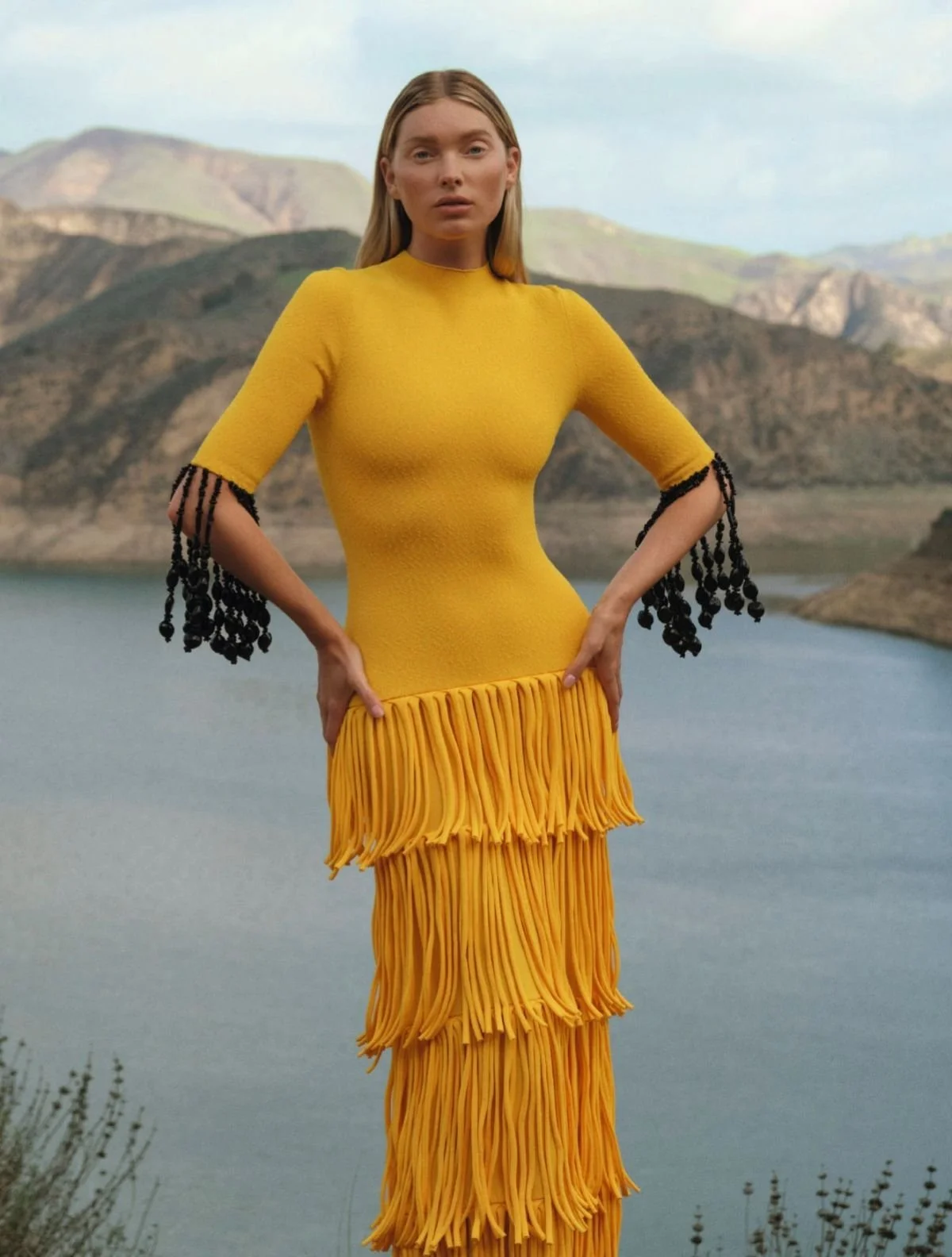 Elsa Hosk Poses Waterside in ELLE Denmark April 2022 — Anne of Carversville