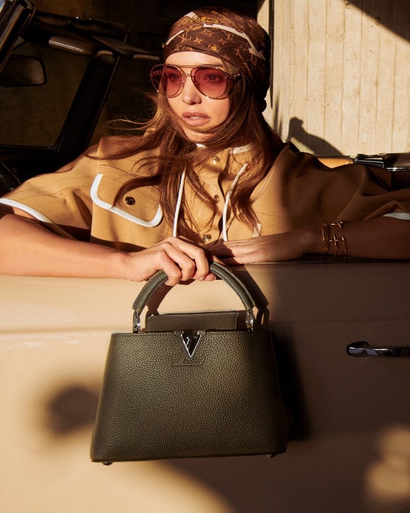Miranda Kerr with Louis Vuitton 'Capucines' Bags by Oliver Hadlee