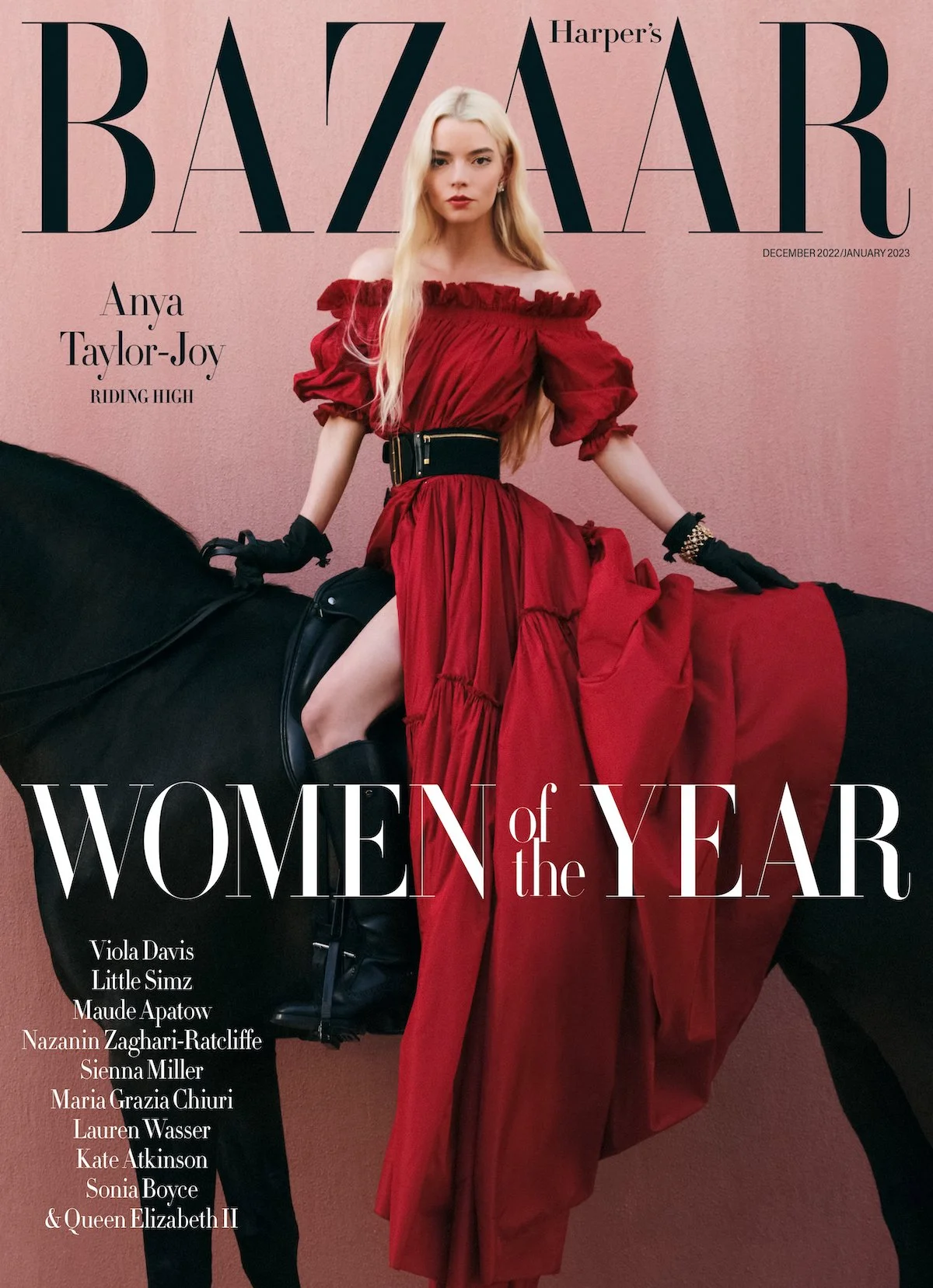 女性情報誌 Harper's BAZAAR UK Dec 2022/Jan 2023 Anya Taylor-Joy Covers Harper's Bazaar UK Women of the Year — Anne