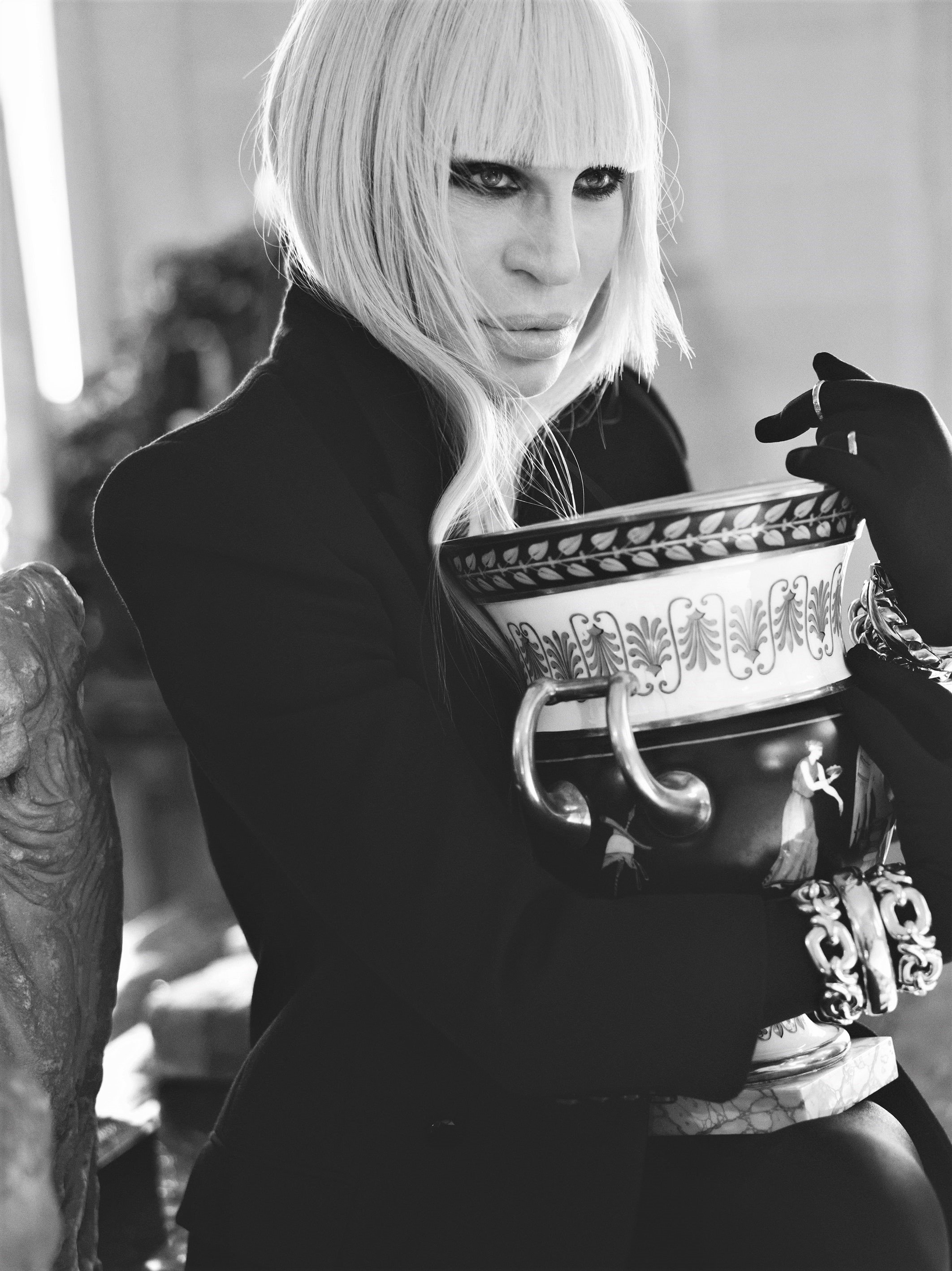 Donatella Versace biography, British Vogue