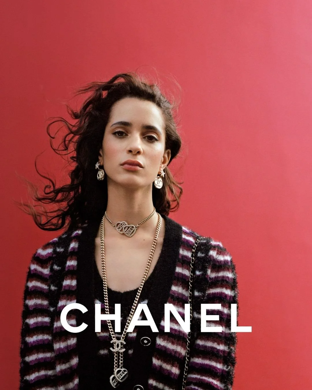 Iman Perez Poses in Chanel Pre-Fall-Winter 2023 Paris Images by