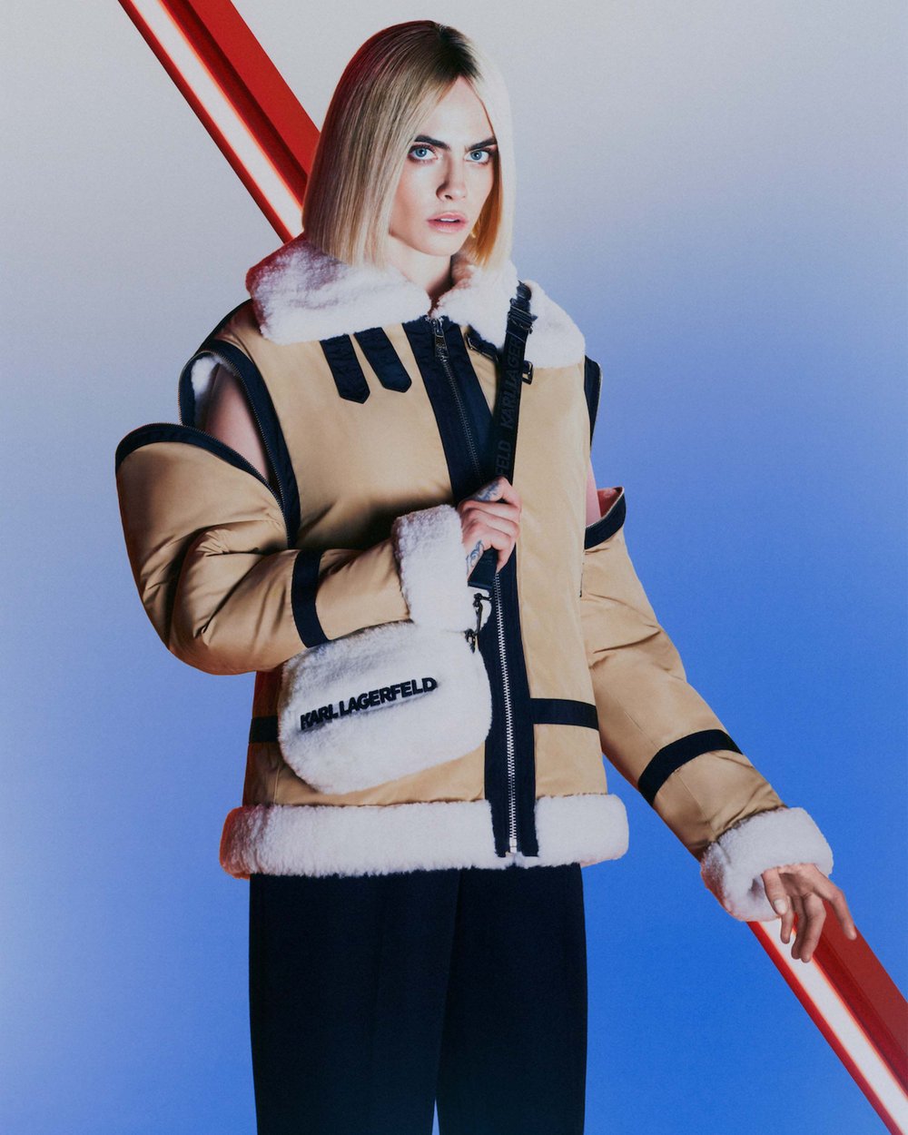 'Cara Loves Karl' Tailored Style with Cara Delevingne for Karl ...