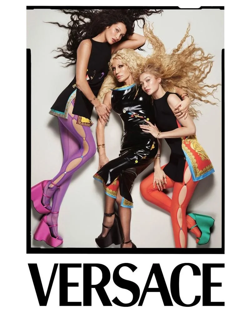 Gigi & Bella Hadid Join Donatella Versace for Versace's Spring 2022 Campaign