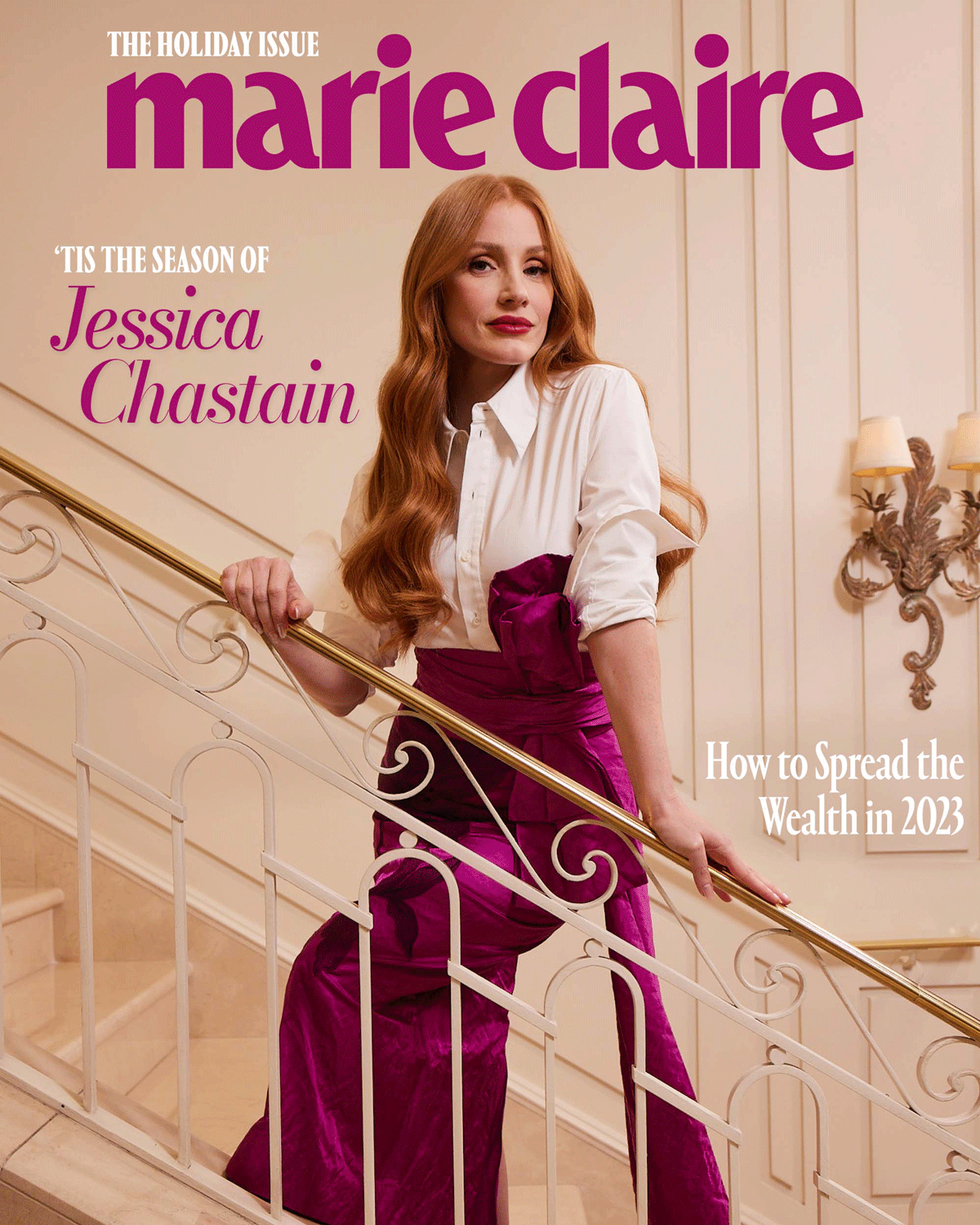 Jessica Chastain in #39 The Good Fight #39 for Marie Claire Holiday Anne of