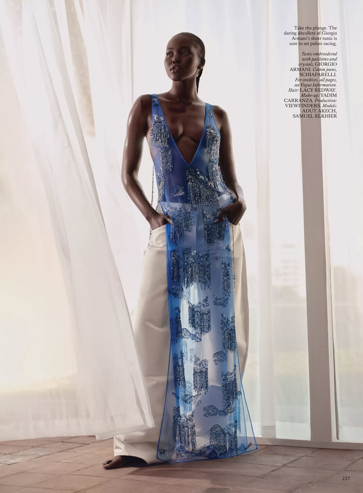 Adut Akech Makes Evening News for British Vogue March 2024 — Anne of