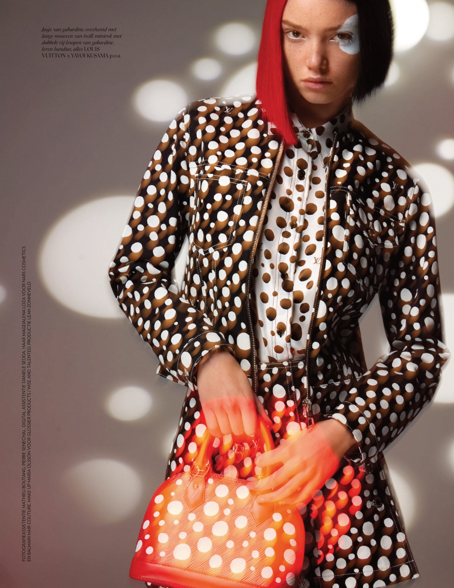 Louis Vuitton x Yayoi Kusama in Vogue Netherlands Jan 2023 — Anne