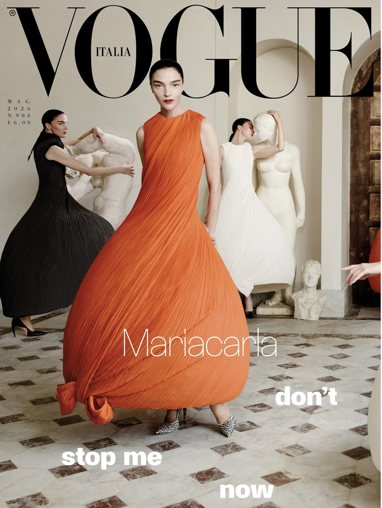 Mariacarla Boscono Covers Vogue Italia May 2026 by Carlijn Jacobs