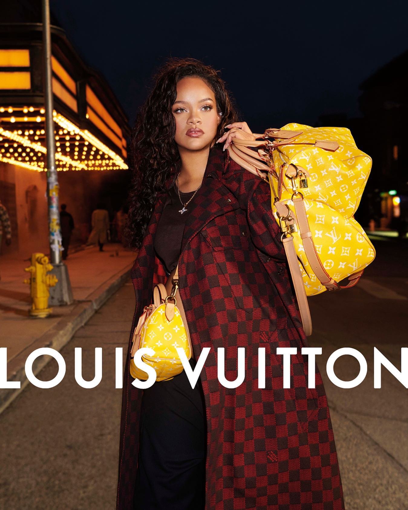 Rihanna's Louis Vuitton Speedy Bags Ads in Canal Street Colors — Anne of  Carversville