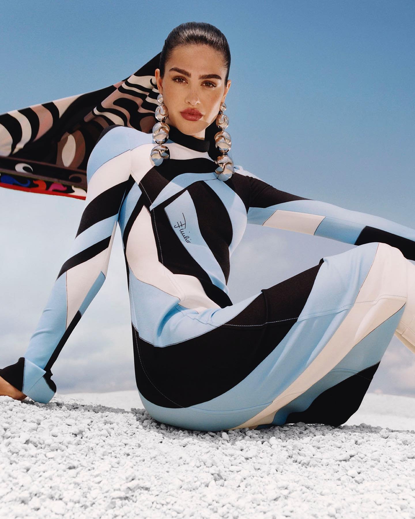 Emilio Pucci Supernova FW 2023 Campaign with Amelia Gray Lensed by