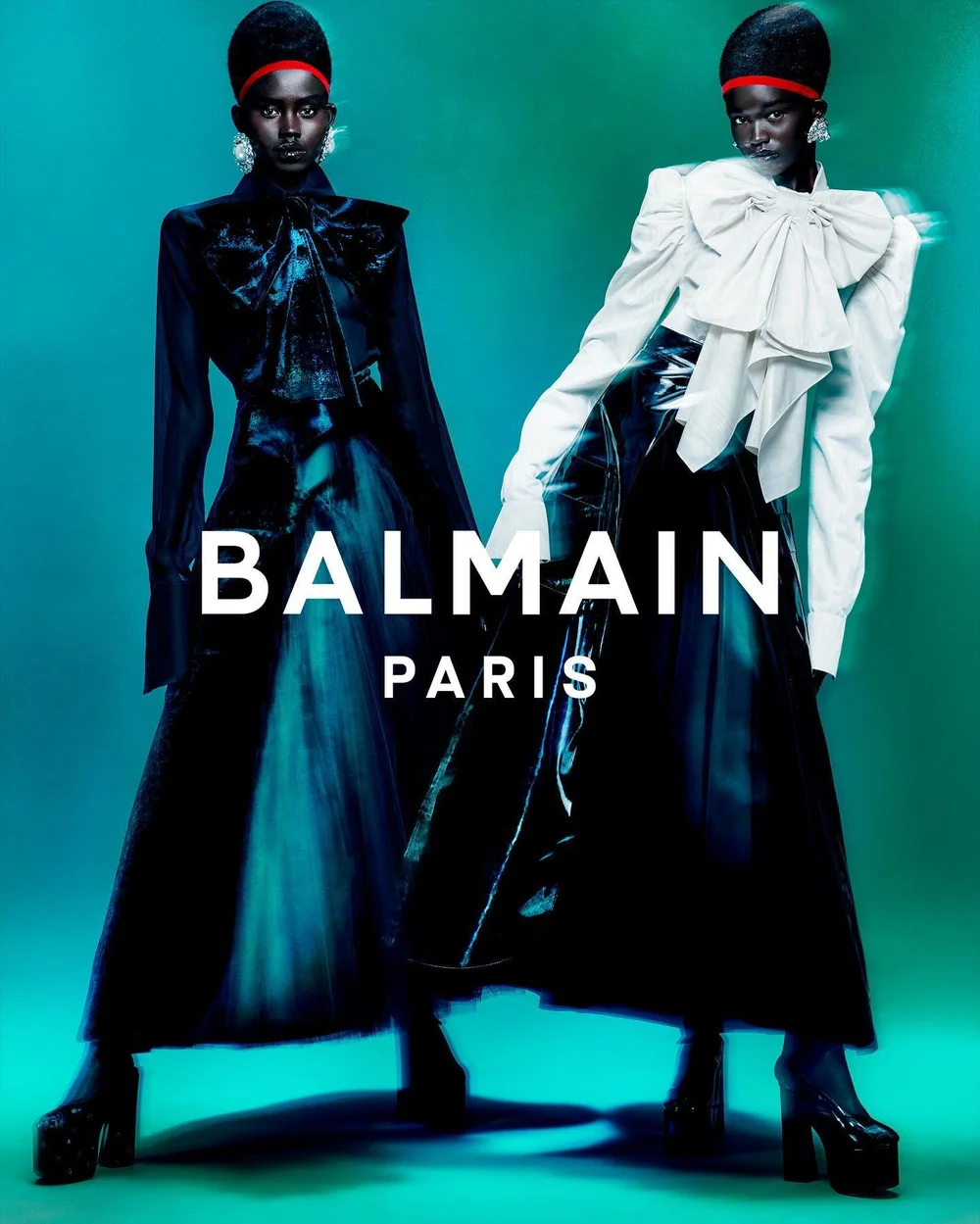 BALMAIN Paris Fall 2023 Campaign Is Sublime Black Beauty on Steroids ...