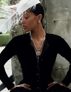 Tina Kunakey by Xavi Gordo for Harper's Bazaar Espana December 2021