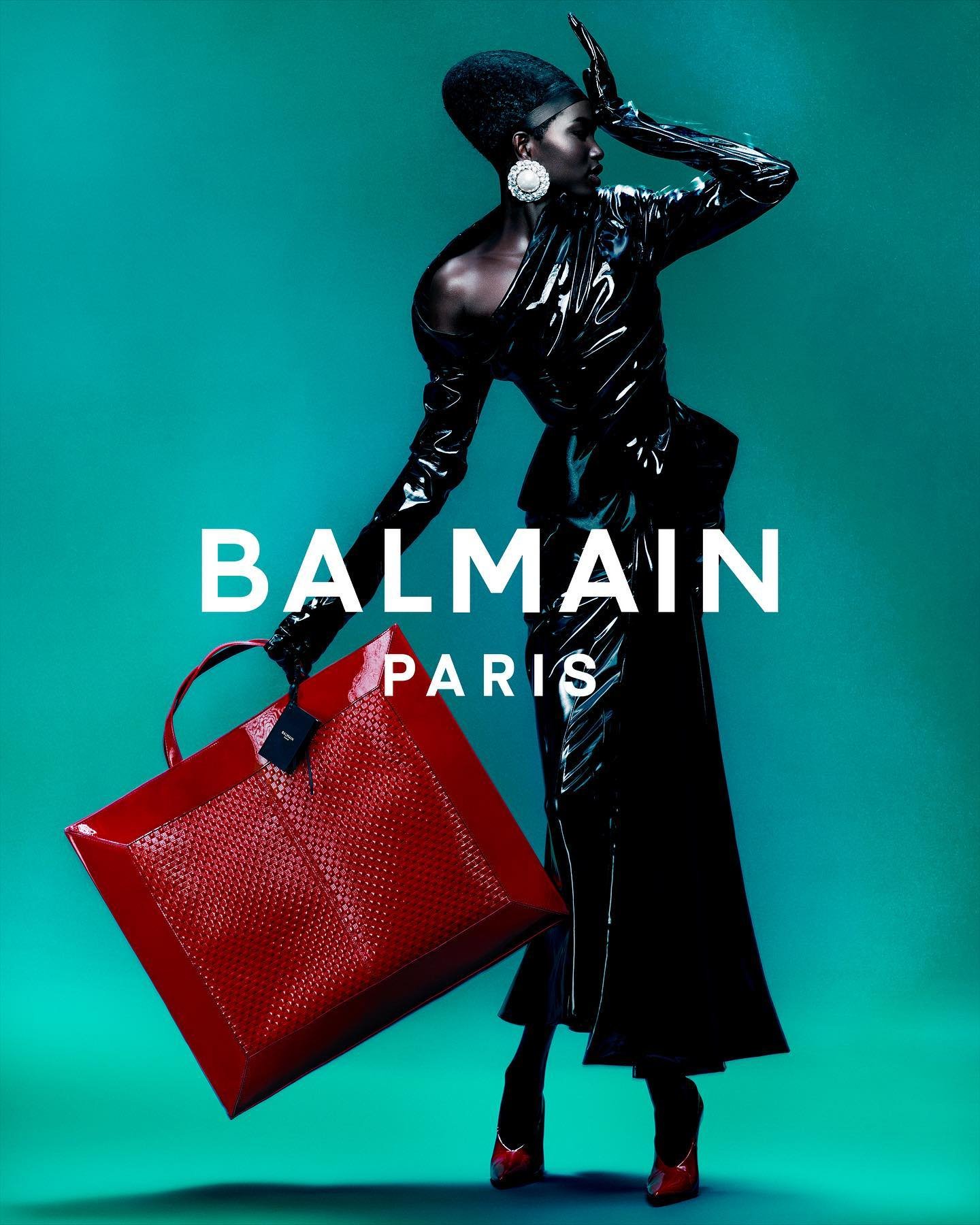 BALMAIN Paris Fall 2023 Campaign Is Sublime Black Beauty on Steroids ...