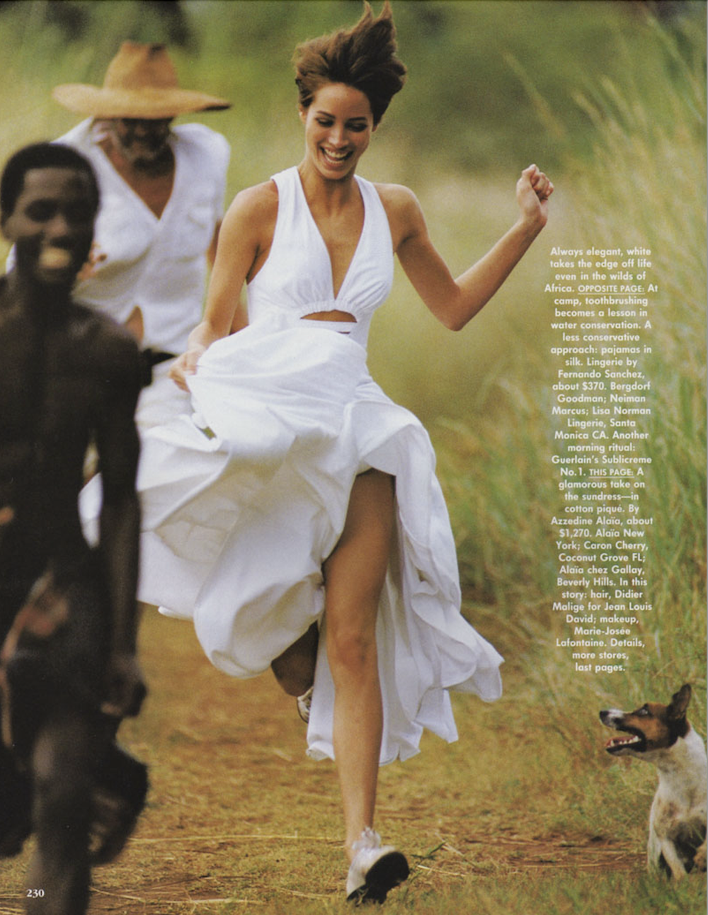 Christy Turlington In Kenya For Tropical Whites By Hans Feurer In christy-turlington-in-kenya-for-tropical-whites-by-hans-feurer-in
