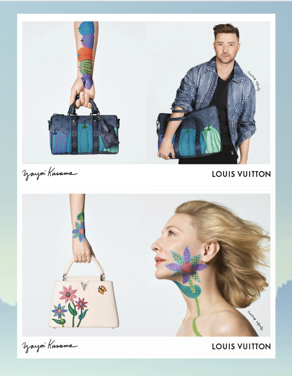 Louis Vuitton x Yayoi Kusama Taps Cate Blanchett & Justin Timberlake + 4