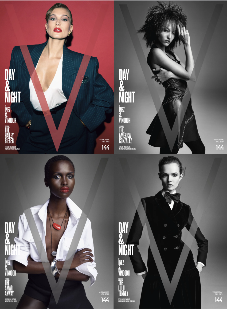 V Magazine 144 'Day & Night Fall 2023 10 Fab Model Covers — Anne
