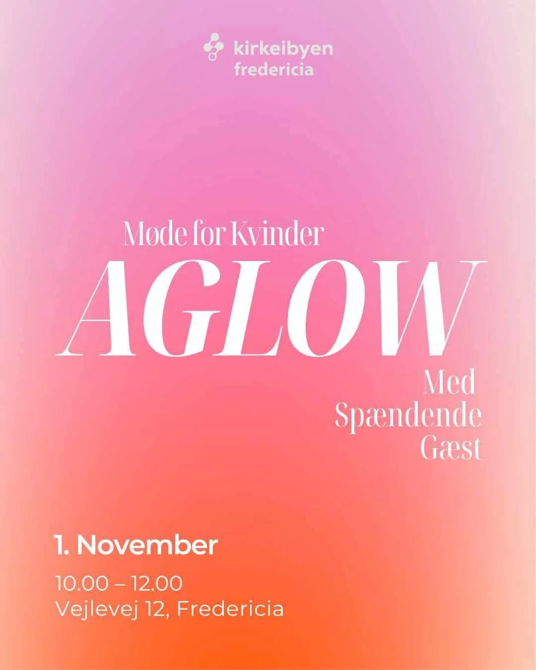L&oslash;rdag samles kvinder i alle aldre til kaffe, lovsang, budskab og f&aelig;llesskab. 

Saturday women of all ages come together for coffee, worship, message and fellowship.