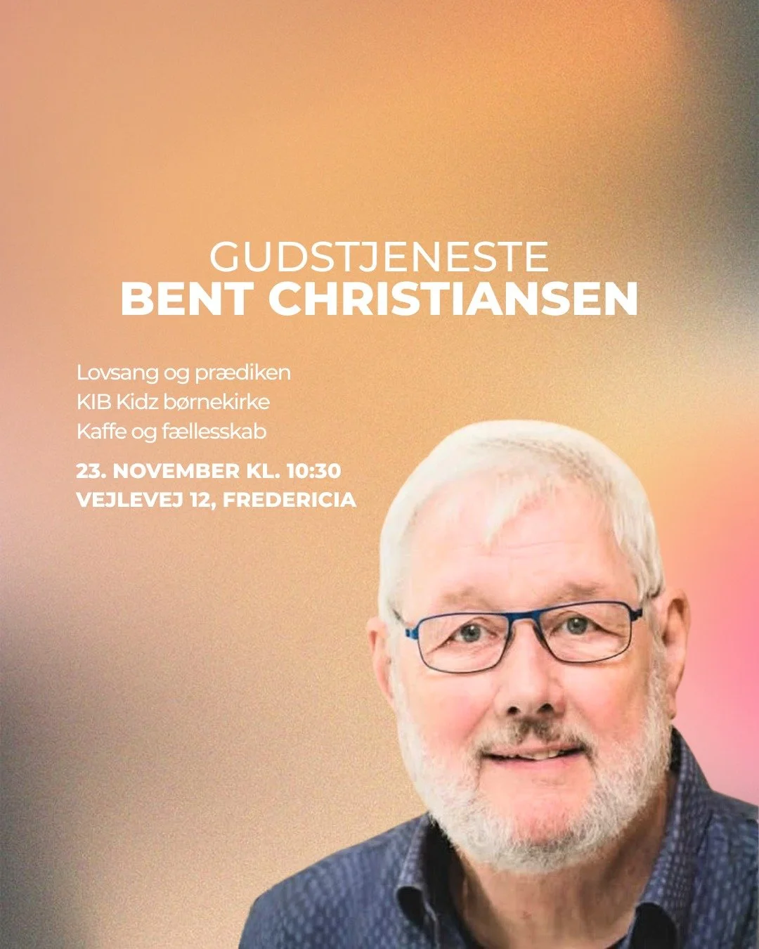 Vi gl&aelig;der os til at v&aelig;re sammen til en levende gudstjeneste p&aring; s&oslash;ndag med bes&oslash;g fra Bent Christiansen fra Kolding.

We look forward to being together for a great service on Sunday with preaching from Bent Christiansen 