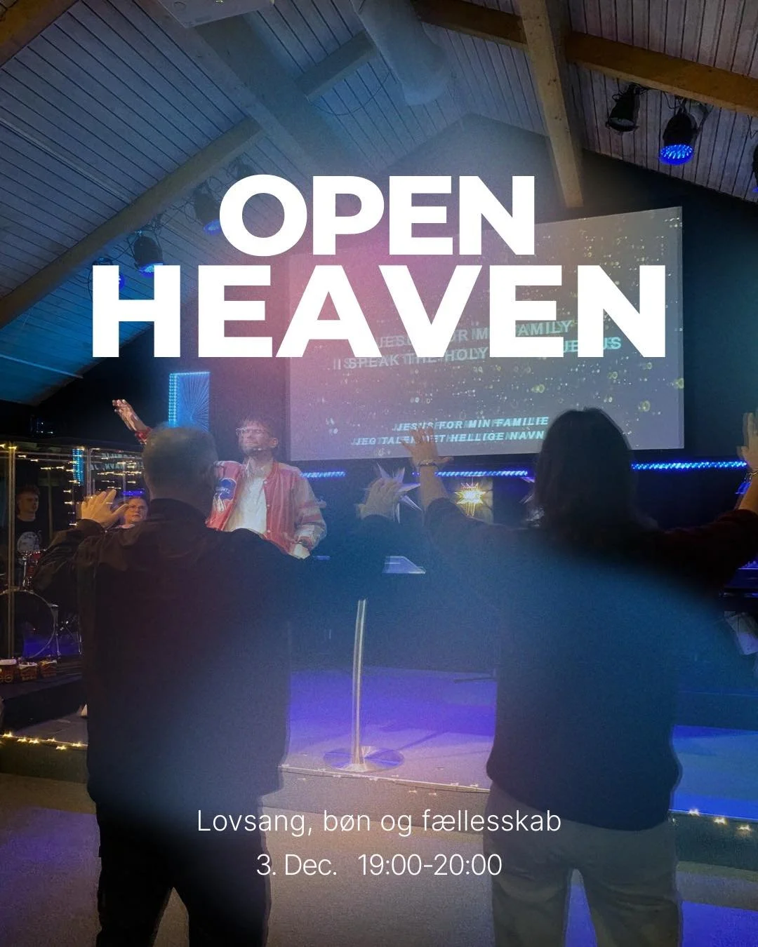 I morgen m&oslash;des vi igen til lovsang og b&oslash;n. Frisk og afvekslende b&oslash;n. Kom og oplev det. 

Tomorrow we meet again for worship and prayer. Fresh and short prayers. Come and be part of it.