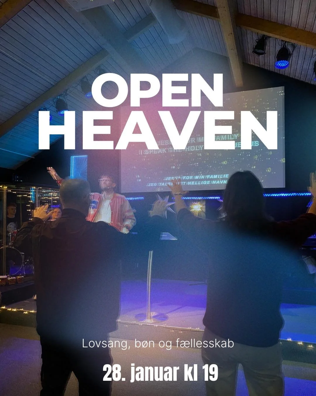 Kom til 1 time i morgen onsdag med lovsang, b&oslash;n og f&aelig;llesskab. 

Join us tomorrow Wednesday for one hour of worship, prayer and fellowship.