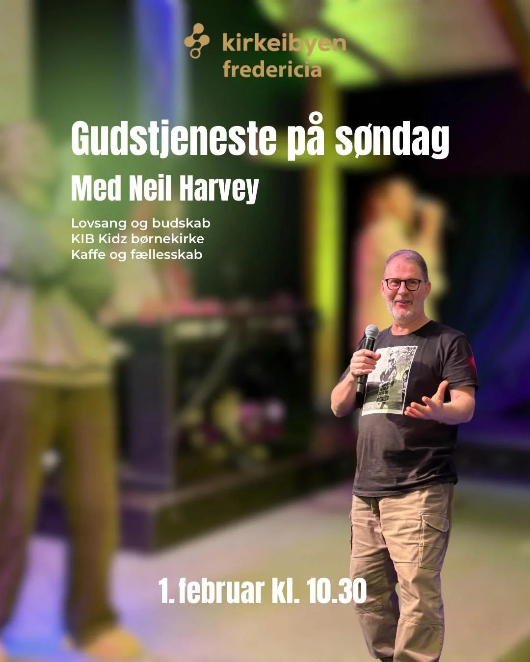 P&aring; s&oslash;ndag gl&aelig;der vi os til endnu en st&aelig;rk formiddag med lovsang og Guds n&aelig;rv&aelig;r. Og f&aelig;llesskab med dig. 

This Sunday we will have another great morning with worship and God&rsquo;s presence. And fellowship w
