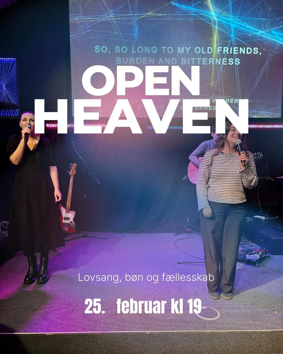 Vi samles i morgen til lovsang og b&oslash;n for kirke, by og hinanden. 

We gather tomorrow for worship and prayer for church, city and each other.