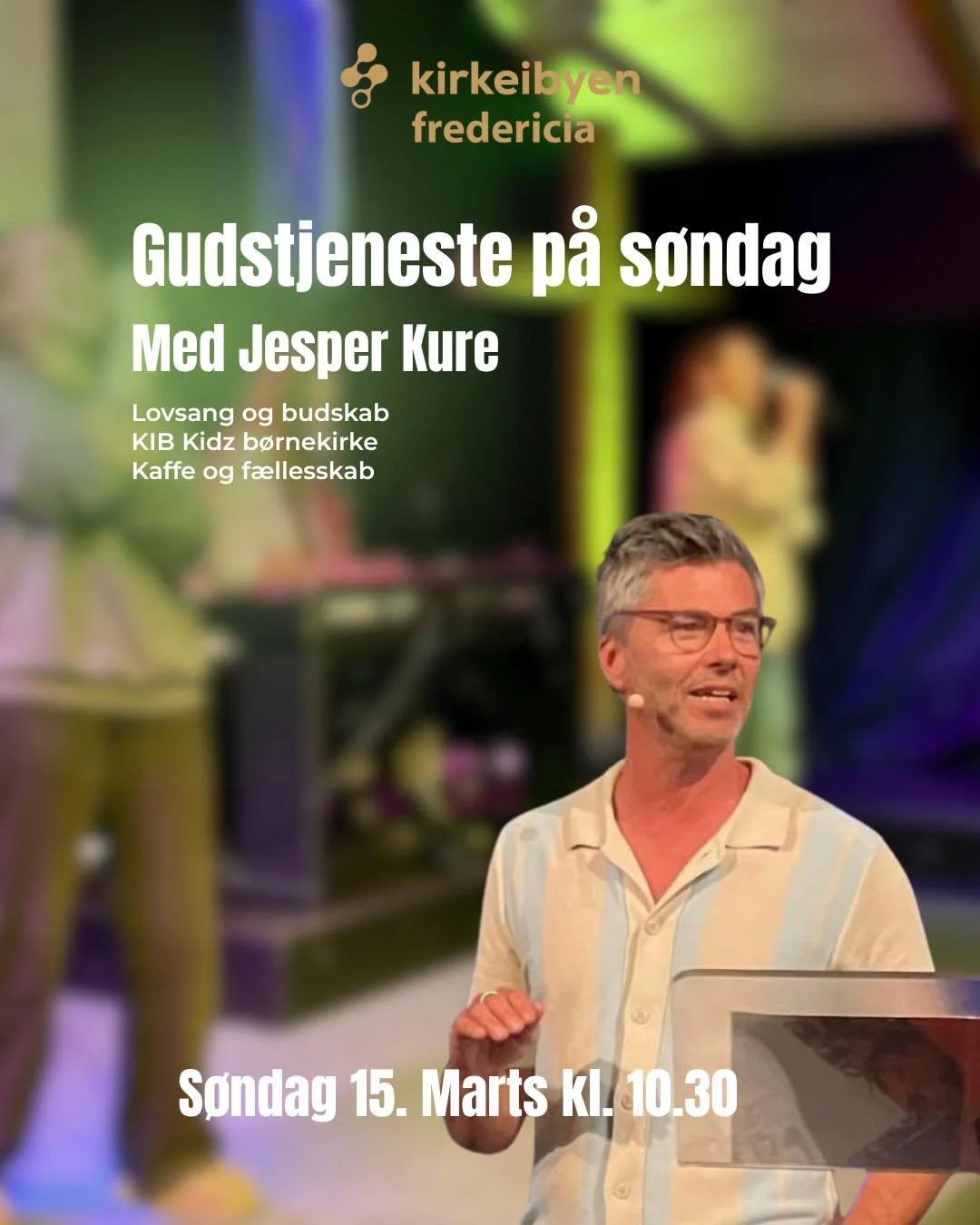Vi gl&aelig;der os til s&oslash;ndag hvor vores ledende pr&aelig;st Jesper Kure taler. Og ikke mindst til f&aelig;llesskab med Gud og hinanden. 

We look forward to Sunday where our lead pastor Jesper Kure is preaching. And also to fellowship with Go