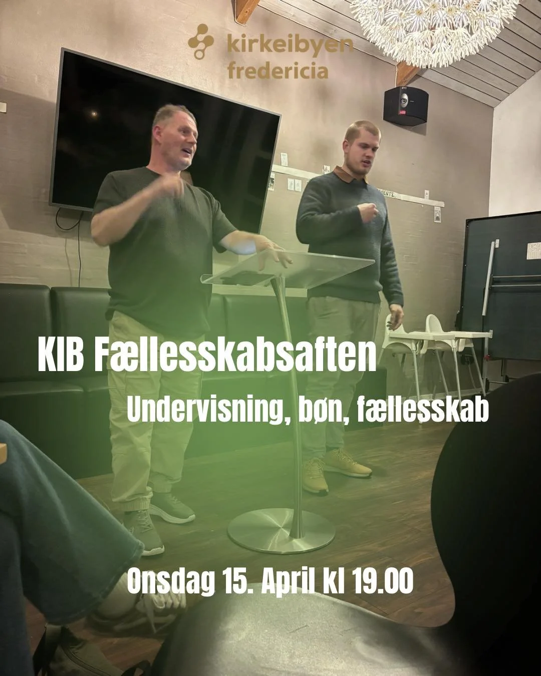 I morgen onsdag har vi f&aelig;llesskabsaften. Vi samles som kirke til et t&aelig;ttere f&aelig;llesskab og sammen vokser. 

Tomorrow we have fellowship evening. We gather as church for a closer fellowship and grow together.