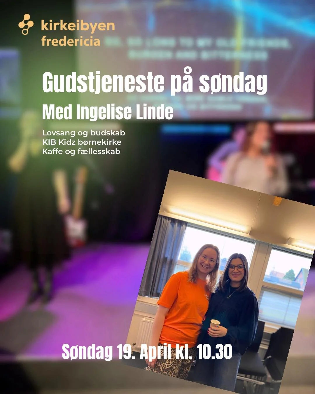 Kirke er Gud, liv, gl&aelig;de og f&aelig;llesskab. Kom og bliv opmuntret og udrustet til dit hverdagsliv. 

Church is God, life, joy and fellowship. Come and be encouraged and equipped for your everyday life.