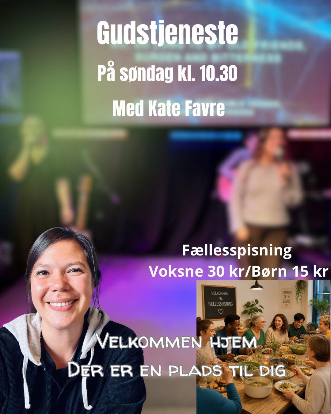 Vil du opleve Guds n&aelig;rv&aelig;r og opleve et levende f&aelig;llesskab? S&aring; kom p&aring; s&oslash;ndag til gudstjeneste og f&aelig;llesskabspisning efter m&oslash;det. 

Do you want to experience God&rsquo;s presence and discover a living f