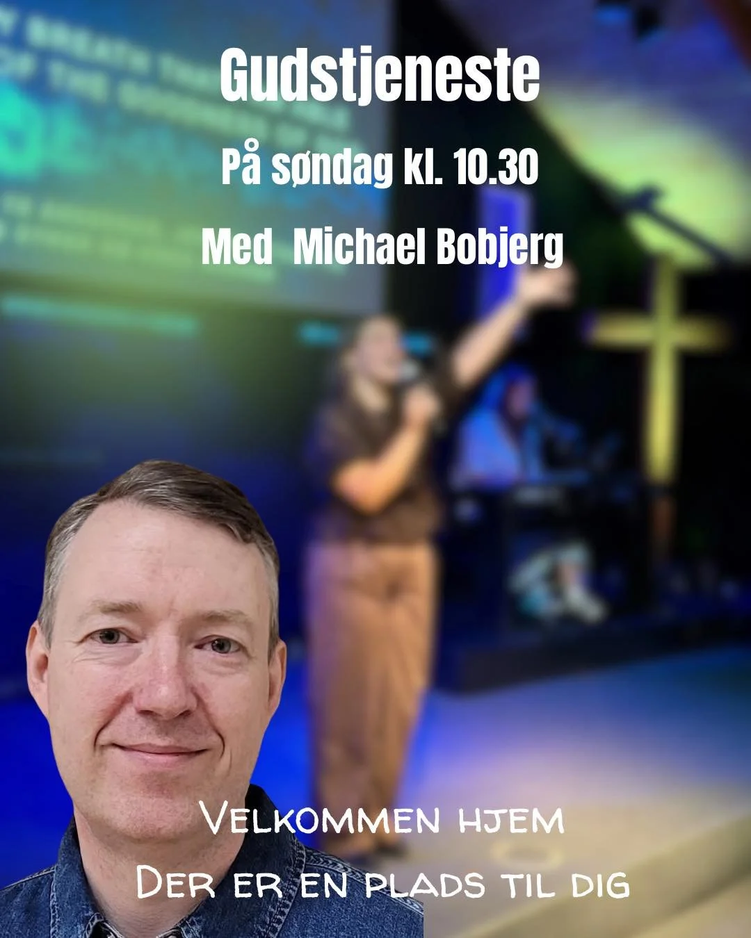 Vi gl&aelig;der os til s&oslash;ndag. Et sted at m&oslash;de Gud og andre mennesker. Et sted at opleve Guds n&aelig;rv&aelig;r og blive styrket til livet. Kom. 

We look forward to Sunday. A place to meet God and other people. A place to experience G
